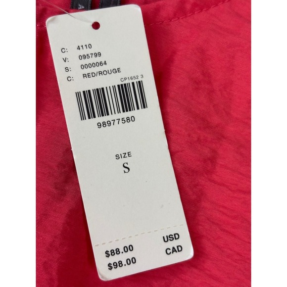 NWT Anthropologie Della Pleated Waist Sleeveless Coral Red Shell Top Size S - Picture 5 of 7